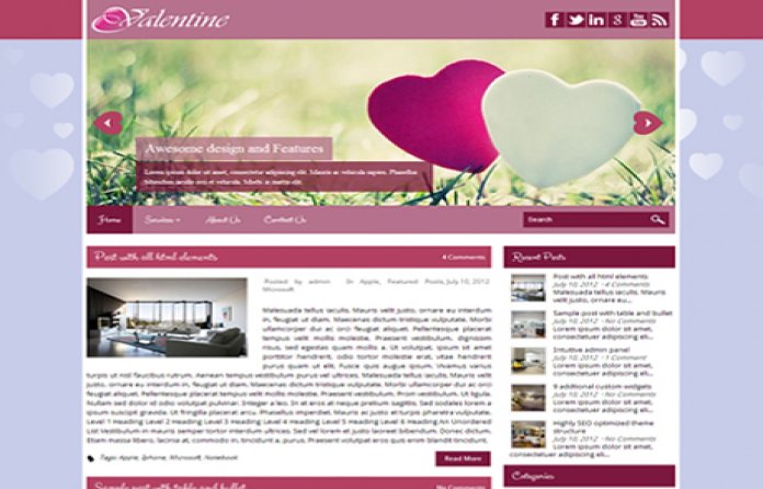Valentine WordPress Theme