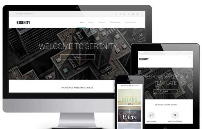 OS Serenity – modern universal Joomla template