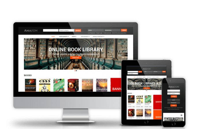 Amazon - Digital Library Website Template