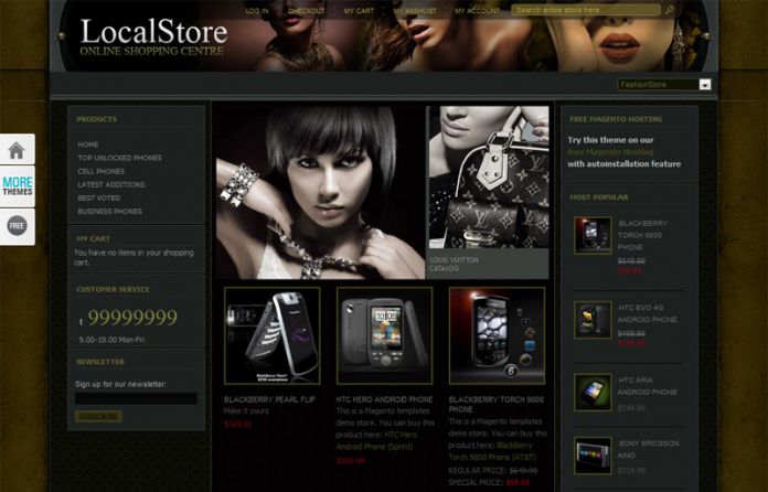 Glam Free Magento Template
