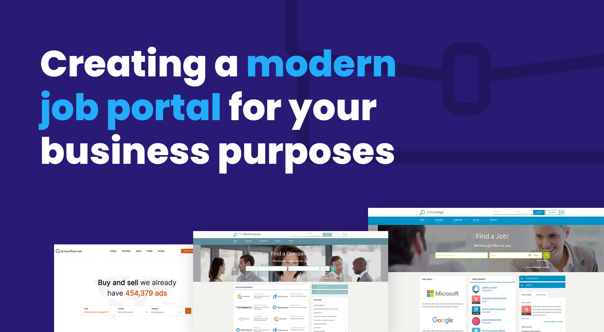 Create a modern job portal
